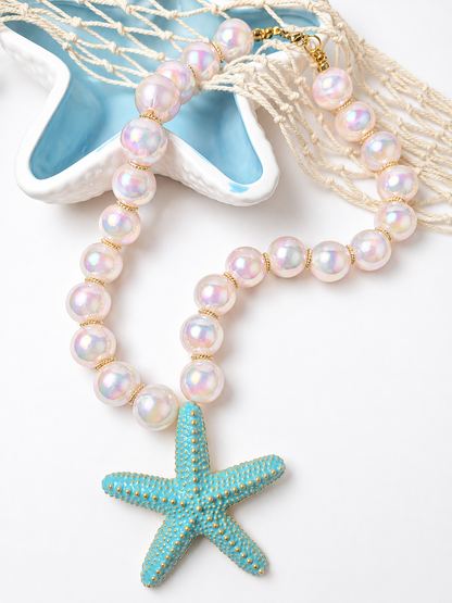 Collar Perlas Sirena con Estrella de Mar