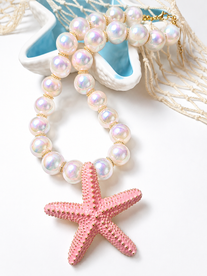 Collar Perlas Sirena con Estrella de Mar