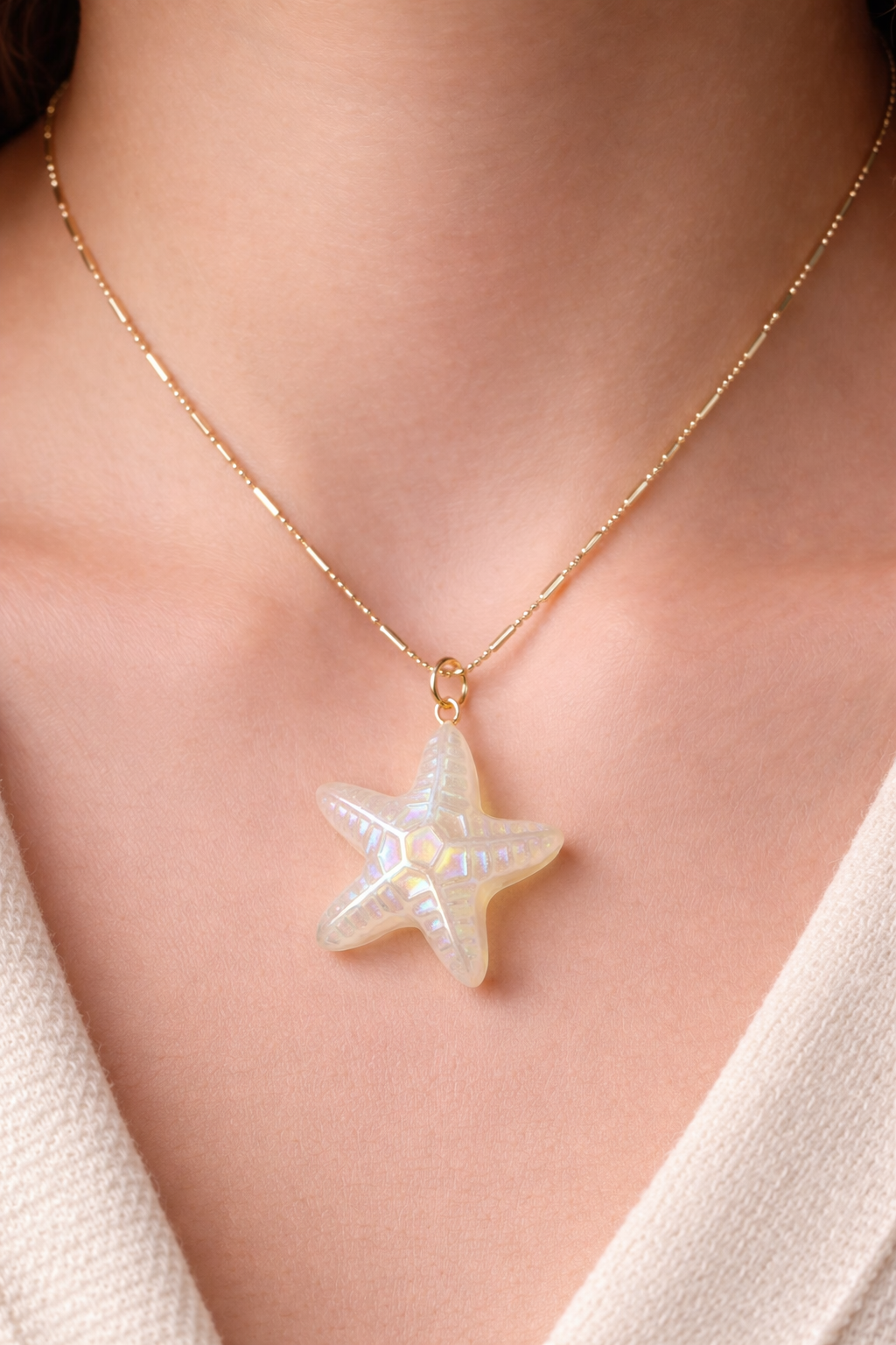 Estrella de Nácar – Collar Estrella de Mar Elegante