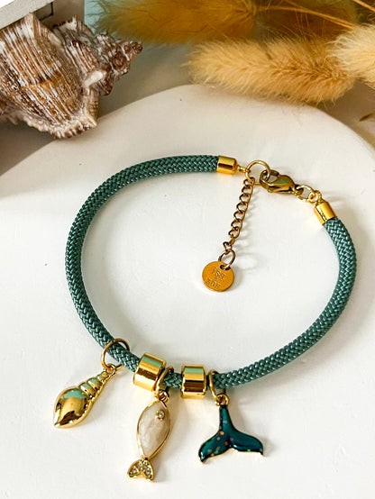 Pulsera Almas del Océano | Charms Marinos con Significado