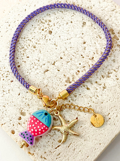 Pulsera Dulce Arrecife | Charms Coloridos Estilo Marino