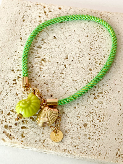 Pulsera Mini Tesoros del Coral | Charms Delicados Estilo Marino