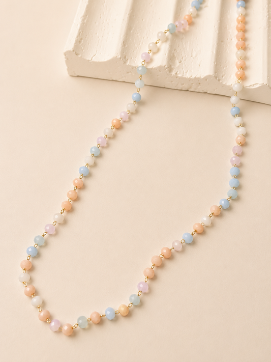 Susurro en Pastel | Collar de Cristales en Tonos Pastel