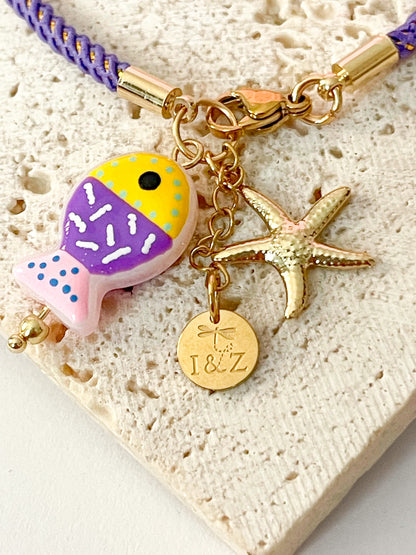 Pulsera Dulce Arrecife | Charms Coloridos Estilo Marino