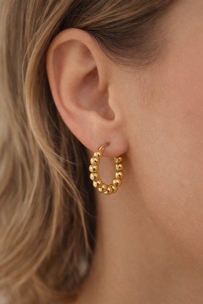Rounded hoops earrings