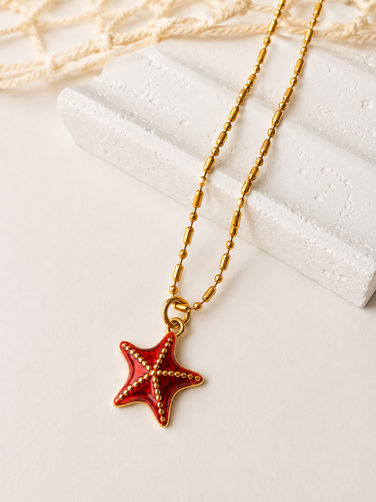 Brillos del Océano | Collar Estrella de Mar en Acero Inoxidable