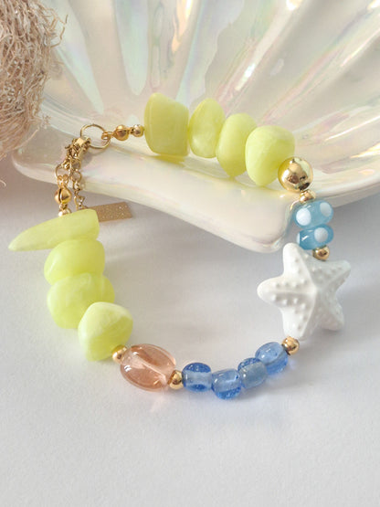 Pulsera Suspiros del Océano | Colores Pastel con Charms Marinos