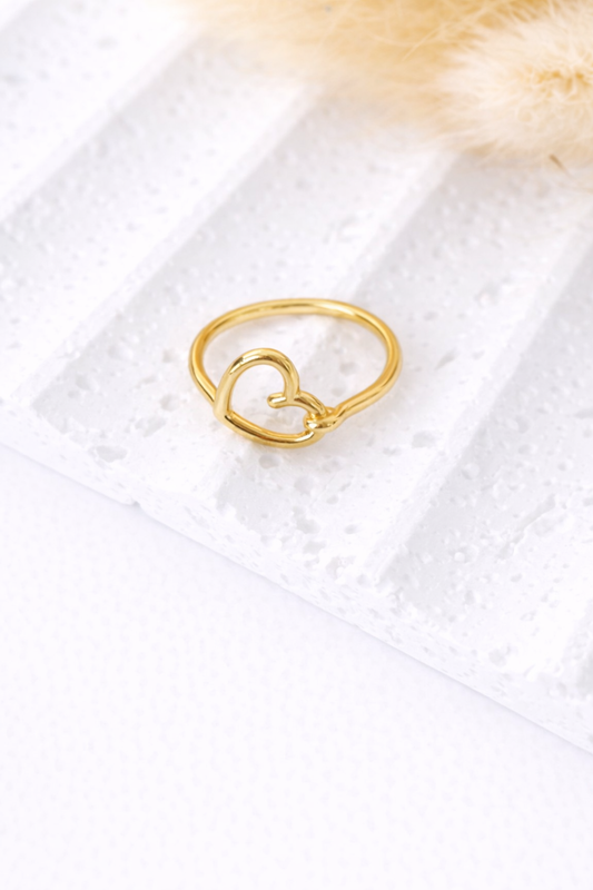 Anillo Corazón Infinito Dorado