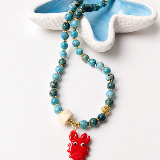Tesoro Carmesí | Collar Marino con Cangrejo