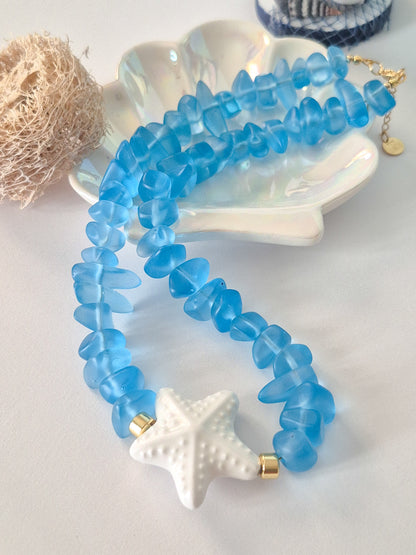Estrellas del Coral | Collar de Estrella de Mar en Colores Vibrantes