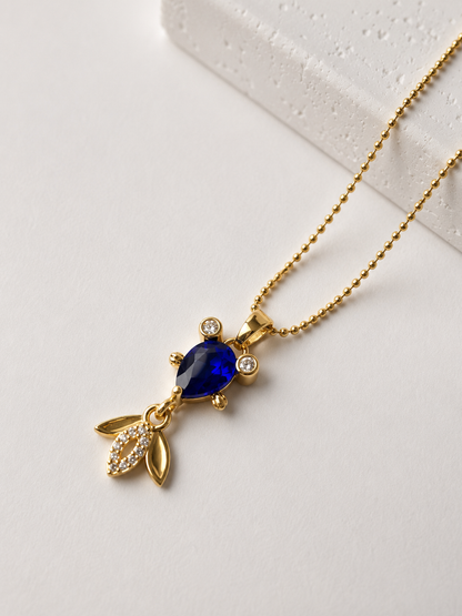 Marea de Cristal | Collar de Pez con Cristal en Acero Inoxidable
