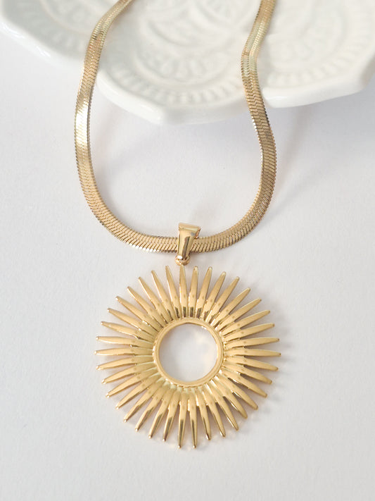 Cadena Sol Dorado en Stainless Steel