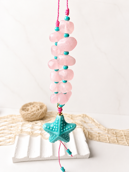 Estrella Coralina | Collar Rosa y Turquesa de Estrella de Mar