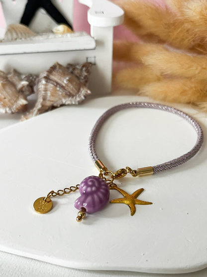 Pulsera Mini Tesoros del Coral | Charms Delicados Estilo Marino