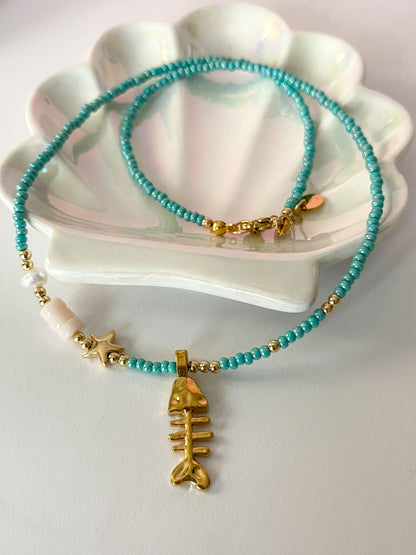Brisa Salvaje | Collar Marino con Espina de Pez Dorada