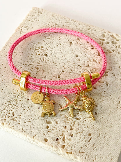 Pulsera Mar de Encanto | Charms Marinos en Colores Pastel