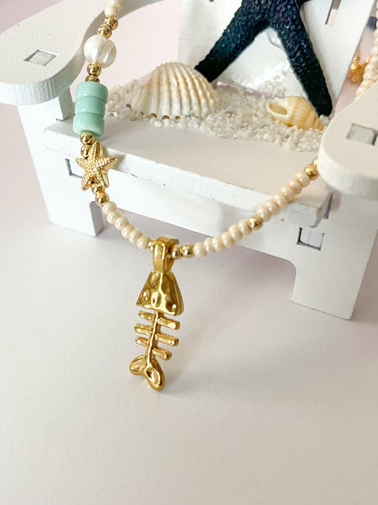 Brisa Salvaje | Collar Marino con Espina de Pez Dorada