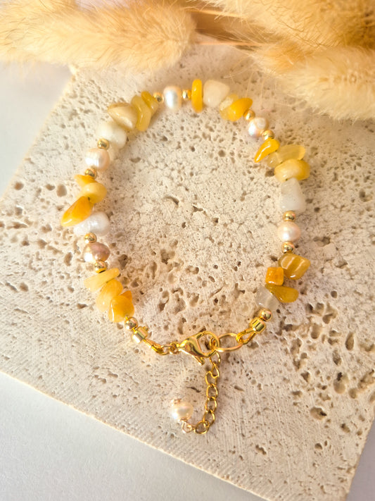 Pulsera Earth Gem con Piedras Naturales y Perlas