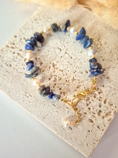 Pulsera Earth Gem con Piedras Naturales y Perlas