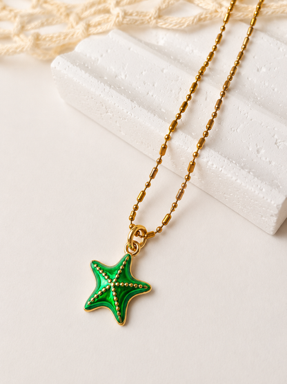 Brillos del Océano | Collar Estrella de Mar en Acero Inoxidable