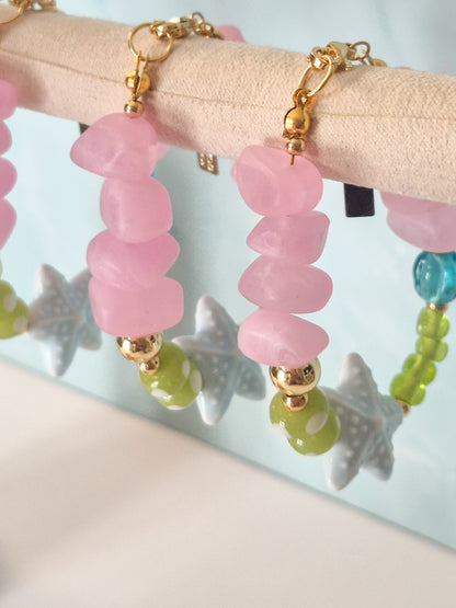 Pulsera Suspiros del Océano | Colores Pastel con Charms Marinos