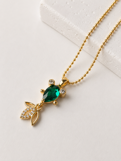 Marea de Cristal | Collar de Pez con Cristal en Acero Inoxidable