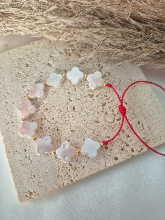 Brazalete Adela de Nácar con Hilo Ajustable
